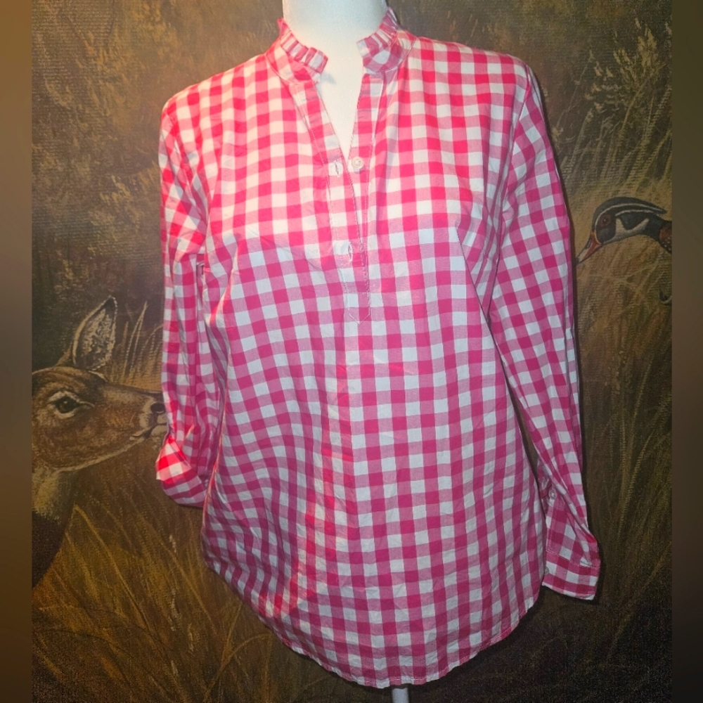 Kim Rogers Bandana Buffalo print Top PS Small nwt